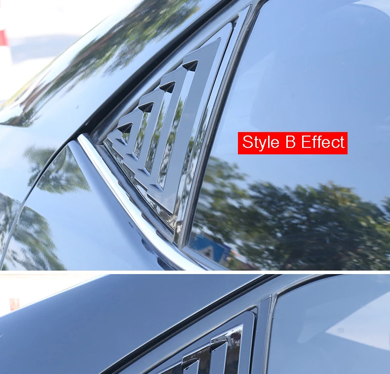 For Toyota Corolla Sedan Rear Window Blind shades Louver Frame Sill Molding Cover Sticker Trim Car-Styling