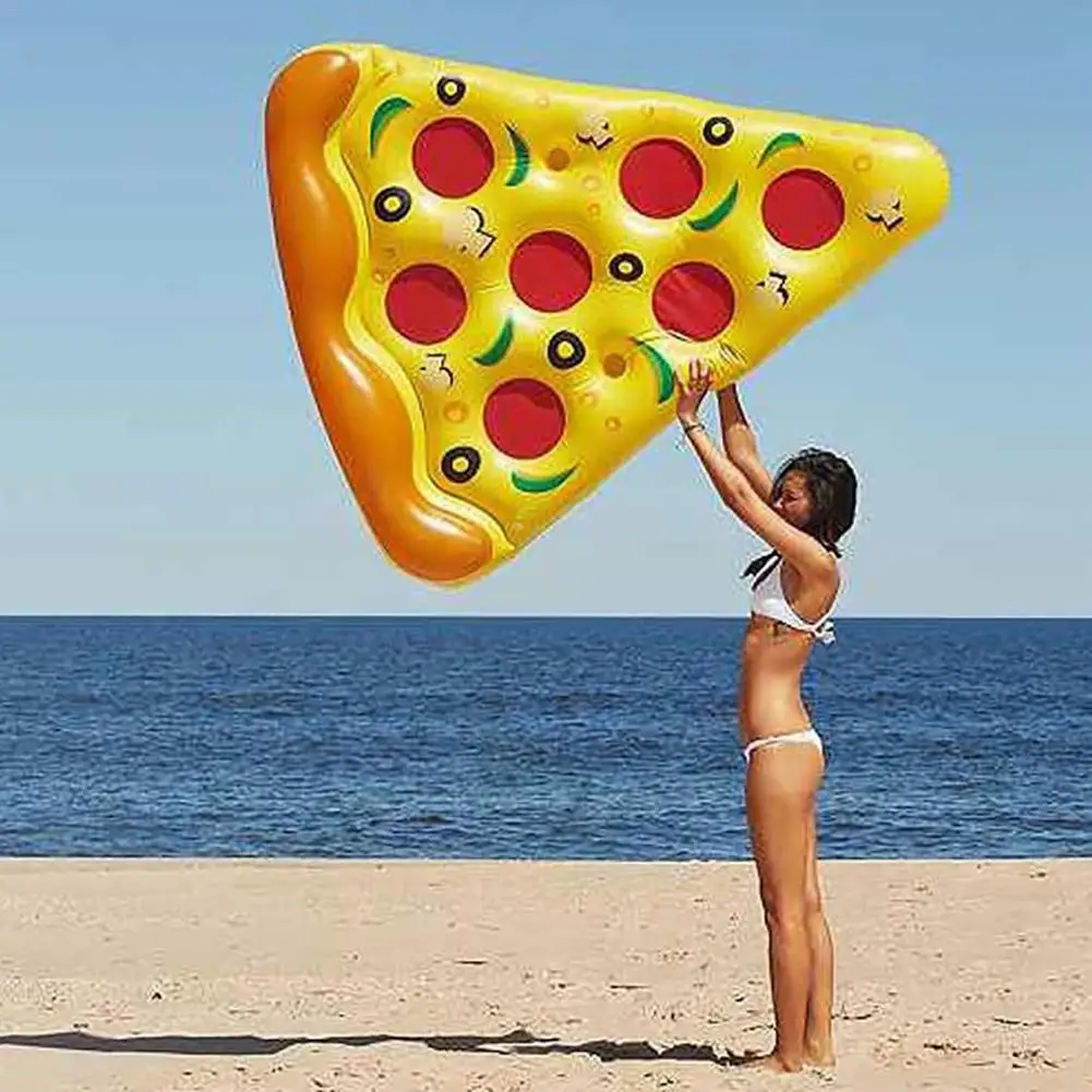 Inflável gigante pizza fatia piscina float para