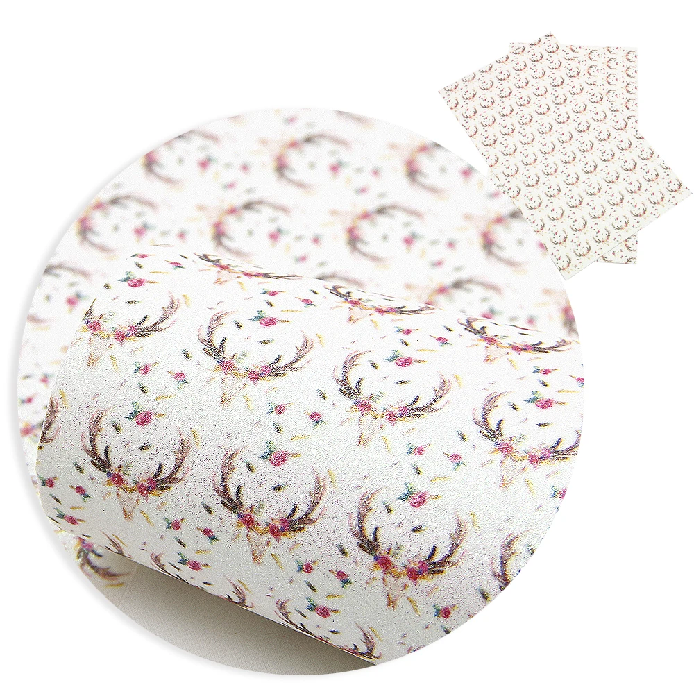 

David accessories 20*34cm horse printed faux artificial Synthetic leather fabric hair bow diy decoration 1piece,1Yc4639