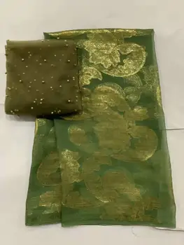

french lace fabrics with beads printed silk fabric green lace brocade jacquard fabric african tulle lace 2019 yard/setAJ-