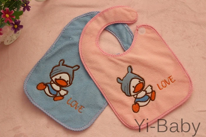 2 шт./лот YB0025 младенческой слюны полотенца Baby Bib водонепроницаемый нагрудник Burp Полотна - Цвет: duck