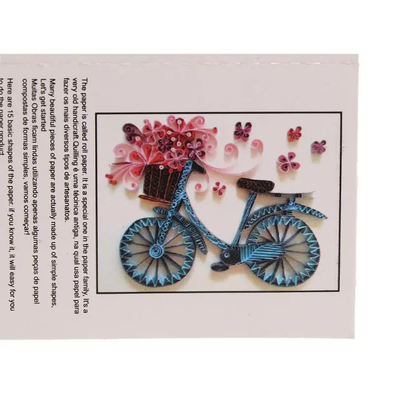 

DIY Quilling Paper Tool Drawing Locating Bike Bicycle Pattern DIY Making Drawings Painting Materials Set Handmade Crafts