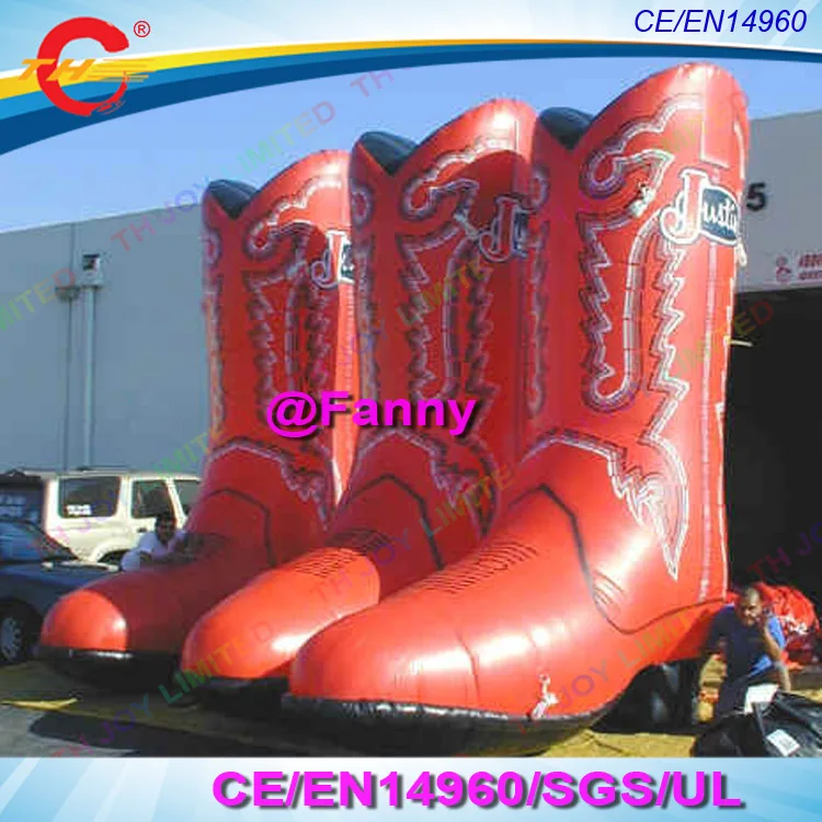 4M/6m/8m high custom logo print inflatable boots for advertising giant