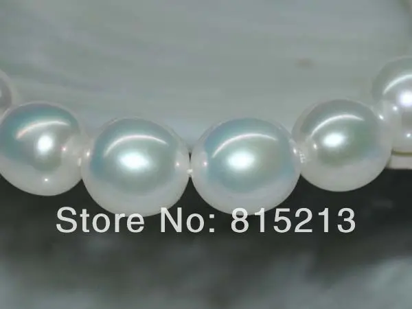 

ddh001152 12-14MM HUGE NATURAL SOUTH SEA GENUINE WHITE PERFECT ROUND PEARL NECKLACE 14K
