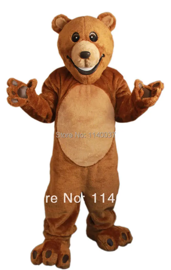 

mascot Smiling Teddy Bear Mascot With Mini Fan and Helmet Teddy Bear Mascotte Mascota Outfit Suit Fancy Dress EMS Free Ship