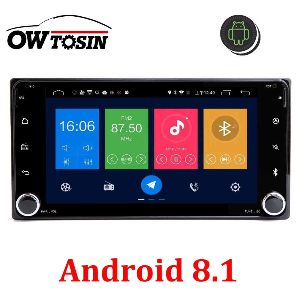 

IPS 7" Android 8.1 Octa Core Car Stereo Radio GPS Player For Toyota Crown Previa Tundra Sequoia Aversis Majority Matrix Cowry