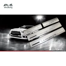 Free shipping stainless steel scuff plate door sill 4pcs/set car accessories for Mitsubishi Lancer EX Lancer-EX