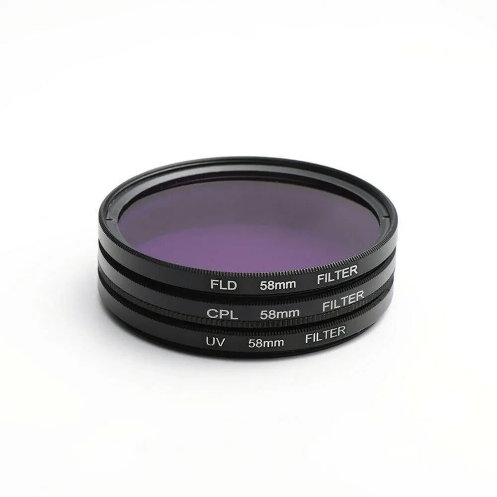 Набор фильтров для камеры DSLR UV защита объектива CPL поляризационная линза FLD флуоресцентный объектив Комплект из трех предметов посылка фильтров