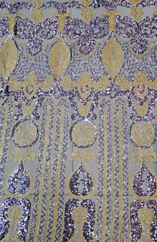 

Embroidered Net Fabric with beads With super Quality DiuDiu-11.1503 African Tulle Lace Fabric For party Dress