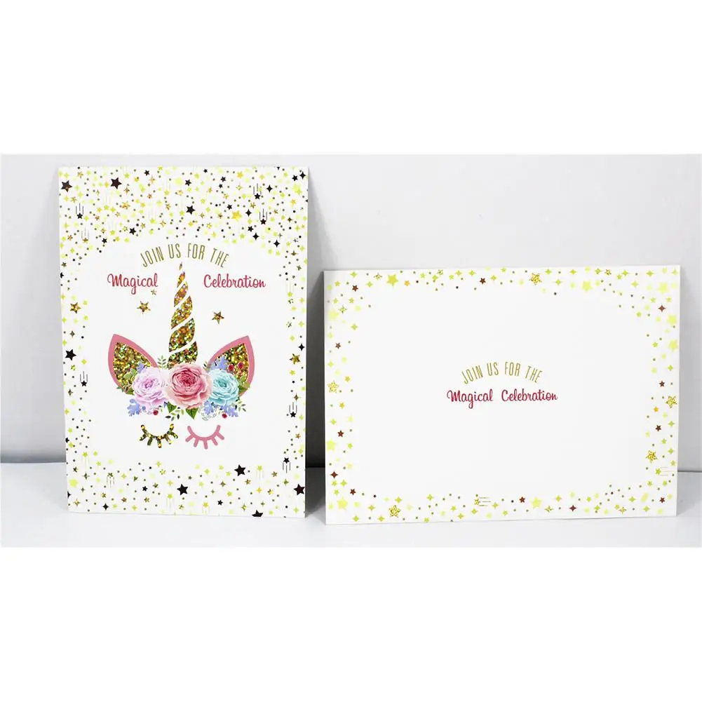  24PCS Invitation Card Rainbow Star Envelope Set for Birthday Party Durable and Easy to Write Wonder - 33041646961