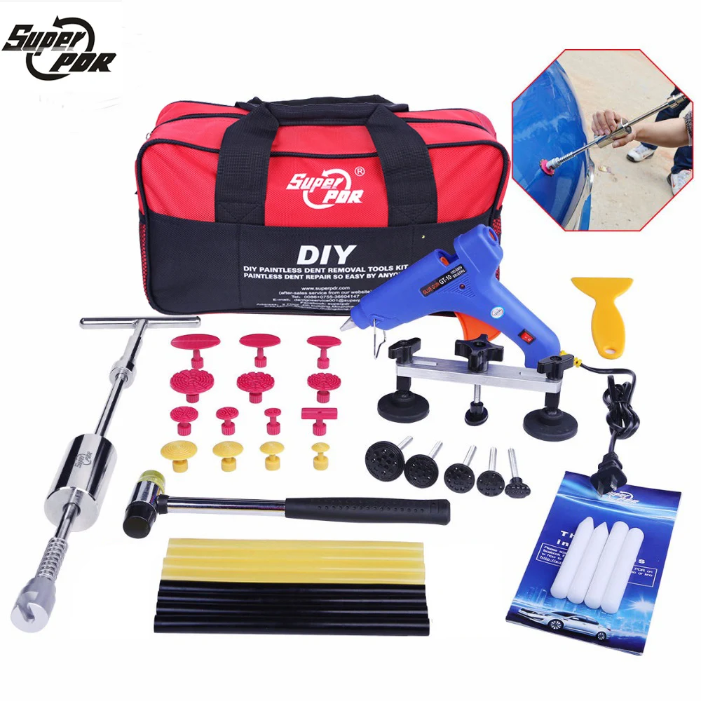 

Super PDR Tools Dent Puller Kit Tool To Remove Dents Slide Hammer Pulling Bridge Auto Repair Tool Car Body Repair Kit
