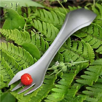 

Fire Maple Outdoor Tableware 3in1 Titanium Spork Portable Foldable Cutlery Ultralight Camping Dinnerware 22g FMT-T23