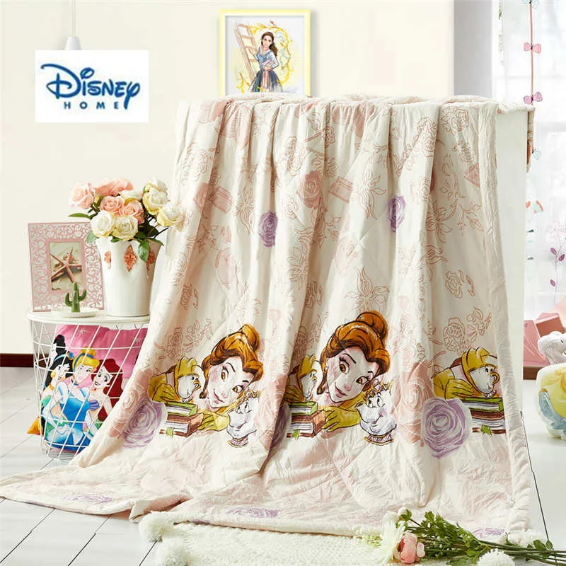 

disney bell princess cute summer quilt twin queen size girl baby 3d printed bed linens quilted bedspreads cartoon thin comforter