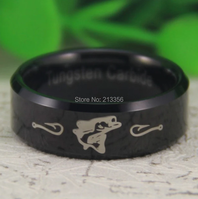 Cheap Price Free Shipping Usa Canada Hot Selling 8mm Black Beveled Outdoors Fishing Newest Men S Tungsten Ring Wedding Band Ring Wedding Band Ring Mens Tungsten Ringsband Ring Aliexpress