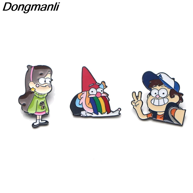 

P3230 Wholesale 20pcs/lot Gravity Falls Metal Enamel Pins and Brooches for Women Men Lapel Pin backpack bags Hat badge Gifts