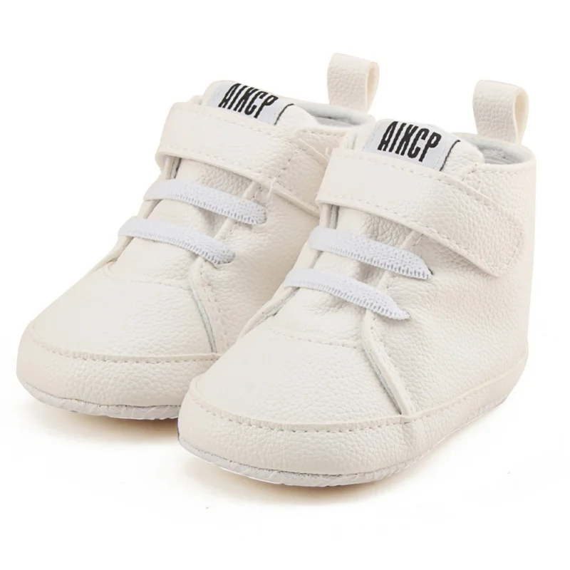 Newborn Shoes First Walker Pu Leather Autumn Winter Baby Kids Boy Girl Soft Sole Canvas Sneaker 
