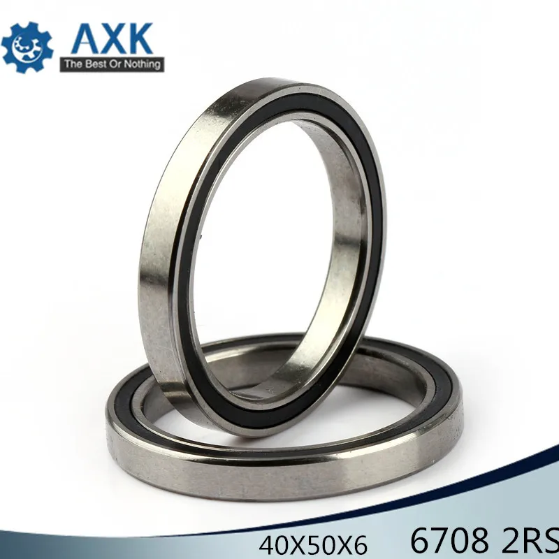 6708 2RS подшипник 40*50*6 мм(4 шт.) ABEC-1 тонкие 61708RS 6708 RS шариковые подшипники 6708RS