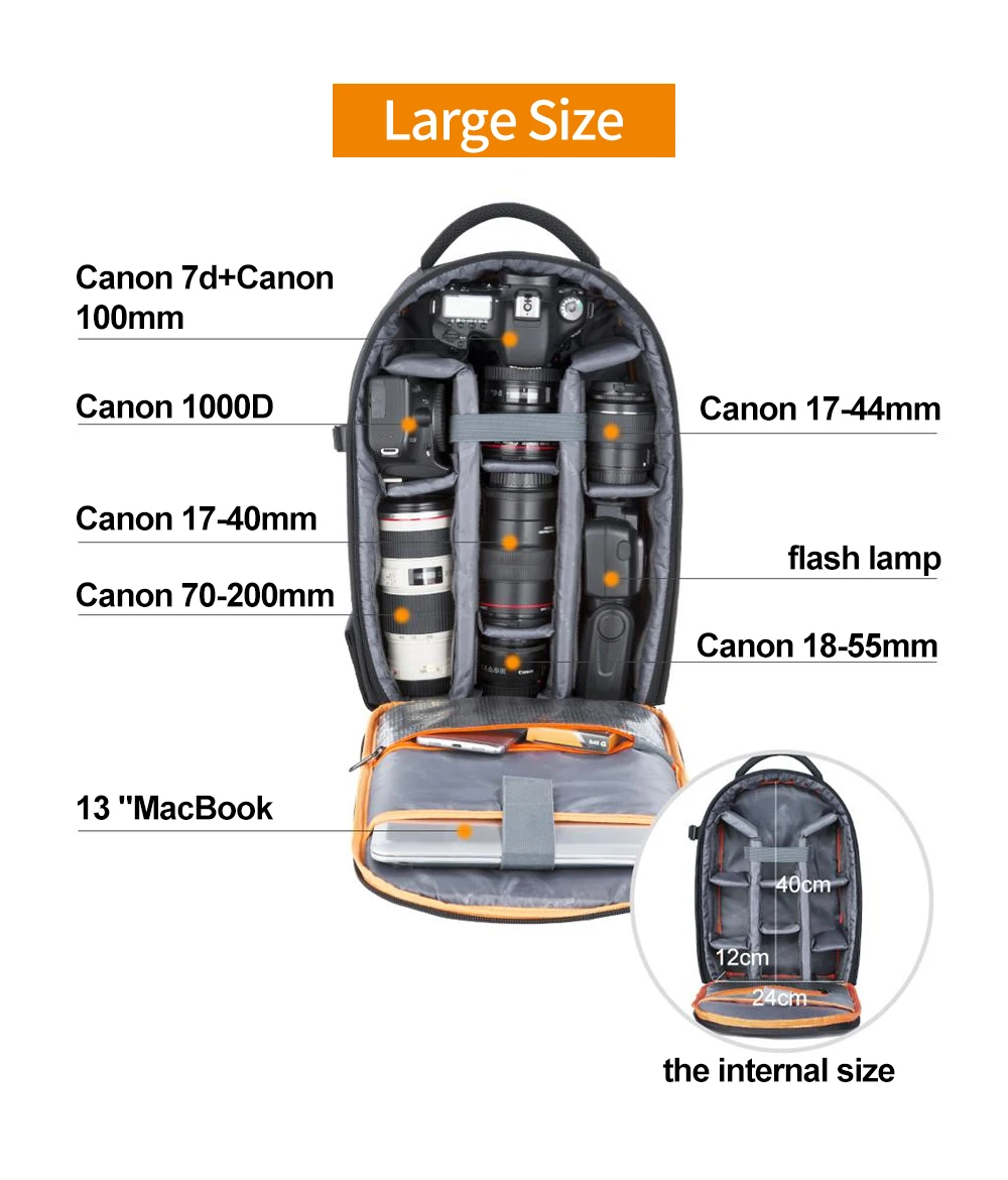 K& F Концепция Высокое качество водонепроницаемый DSLR SLR камера рюкзак Сумка Чехол Многофункциональный рюкзак для Nikon для Canon для sony