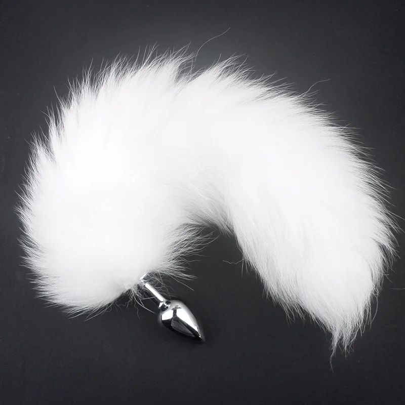 

Fanala Drop Shipping White Fox Tail Anal Plug Tail Butt Plug Sex Toy Anal Insert Stopper Adult Products