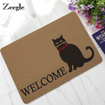 

Zeegle Carpet Baby Bedroom Doormat Floor Mat Non-slip Kitchen Rug Entrance Mats Absorbent Bathroom Carpet Cat Pattern Mat