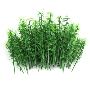 

100Pcs 13cm Plastic Miniature Model Tree Landscape Bamboo Tree Sand Table Model Decor Accessories Toys Hobbies Wholesale