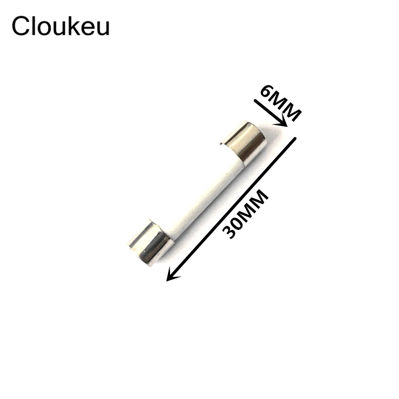 10 piezas 6*30 golpe rápido fusible de cerámica 6x30mm 250 V 0.5A 1A 2A 3A 4A 5A 6A 8A 10A 13A 15A 16A 20A 25A 30A RO58