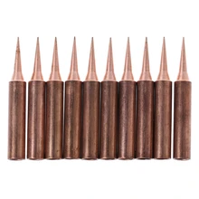 10 шт. медь паяльная отвертка железные наконечники паяльная сварочная головка 900M-T-I без свинца L22