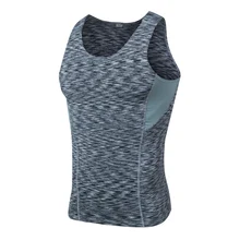 Мужские компрессионные жилеты для бега мужские высокие эластичные быстросохнущие без рукавов для улицы занятий спортом и спортзала фитнес Обтягивающая майка спортивная одежда