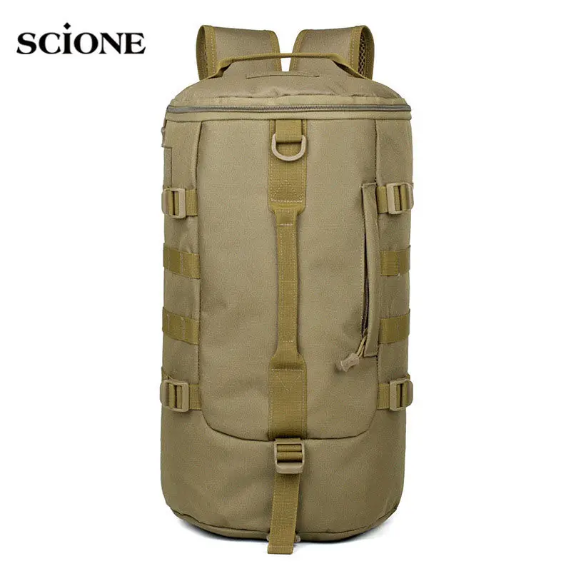 

Men Large Tactical Military Backpack Bucket Travel Bags Shoulder Bag Crossbody Bags Outdoor Sports Luggage Bag Mochlia XA142WA