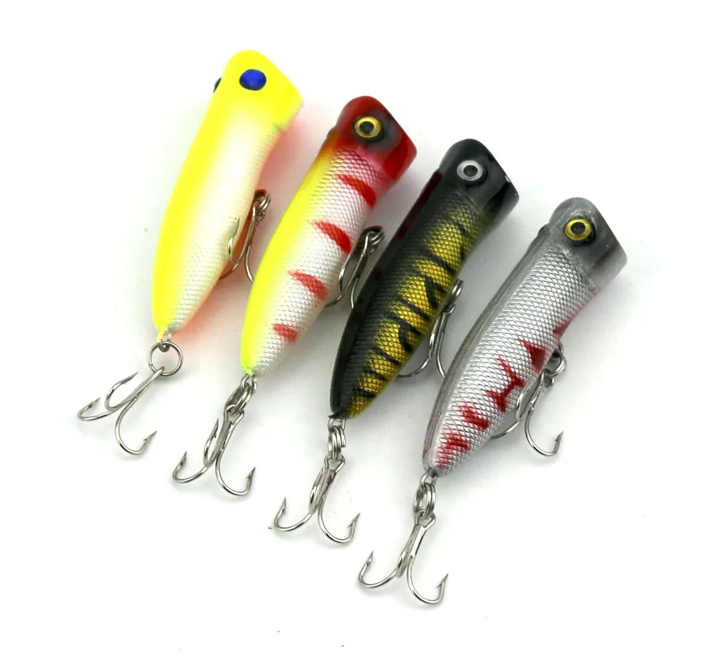 5.5cm 5.5g 6hooks floating Popper Fishing Wobblers Top Water Fishing