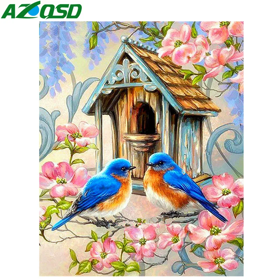 

AZQSD 5D Diamond Painting Birds Needlework Diamond Mosaic Full Display Picture Of Rhinestones Diamond Embroidery Animal Full Kit