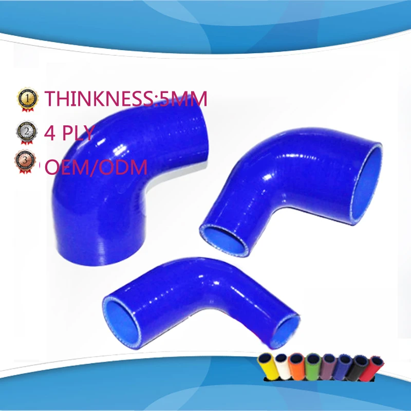 

25mm/32mm/35mm/38mm/44mm 90 Degree Eblow Silicone hose Reducer Coupler
