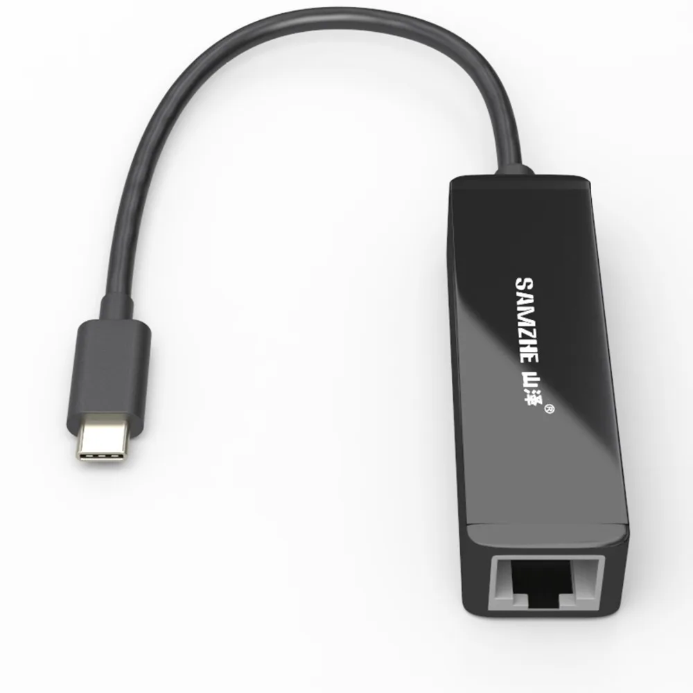 SAMZHE USB 3,1 usb type C для RJ45 Gigabit Ethernet LAN сетевой адаптер черного цвета(USB-C и Thunderbolt 3 порт совместим