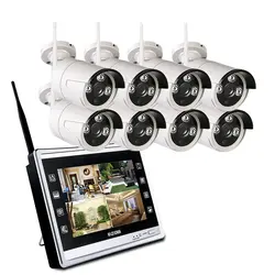 8CH 1080 P Беспроводной NVR комплект Wi Fi CCTV системы 12,5 "ЖК дисплей Мониторы экран 2MP система наблюдения с инфракрасными датчиками камера видео