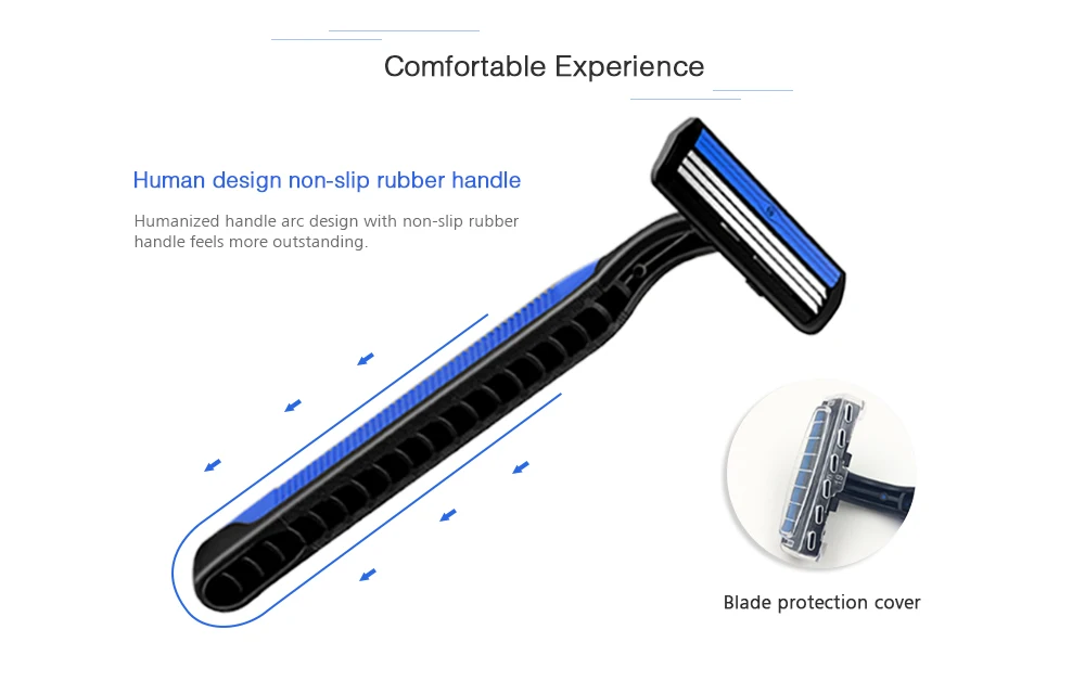 KL - 16L Disposable Razors Men Hotel Three-layer Blade Manual Shavers 16pcs