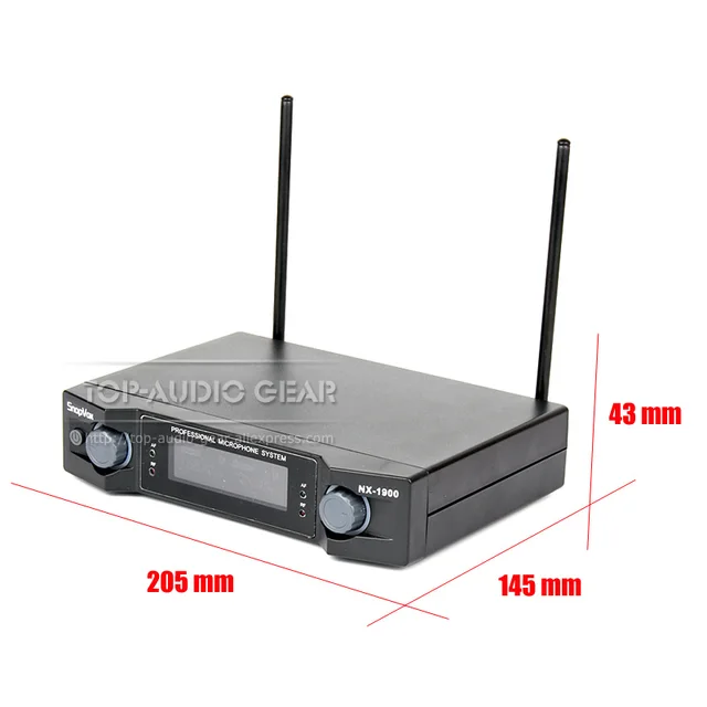 1 x Lavalier Lapel and 1 x Handheld Mic Professional Wireless Microphone System For Karaoke Singing KTV Stage Meeting Mikrofon