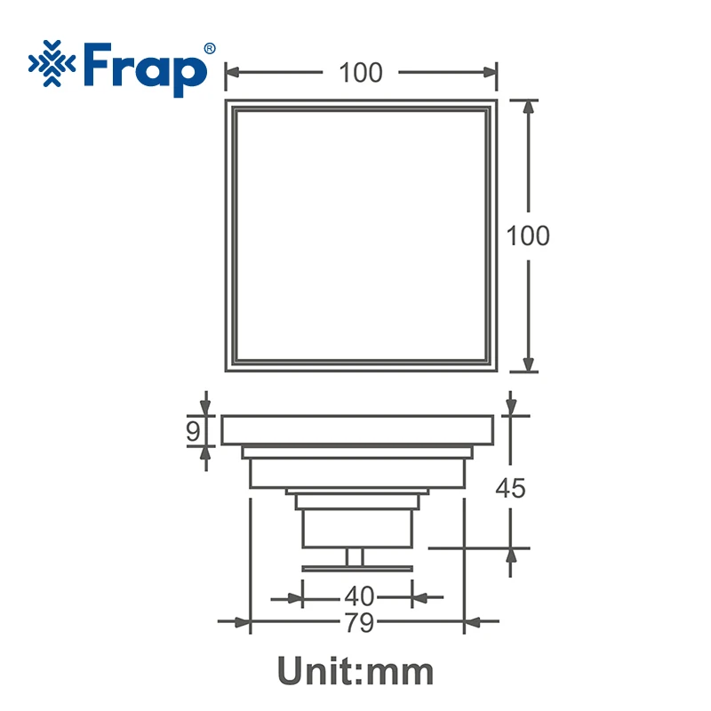 Frap роскошный бронзовый цвет нержавеющая сталь 10*10 см квадратный анти-запах трап ванная комната Невидимый ретро Душ слив Y38075