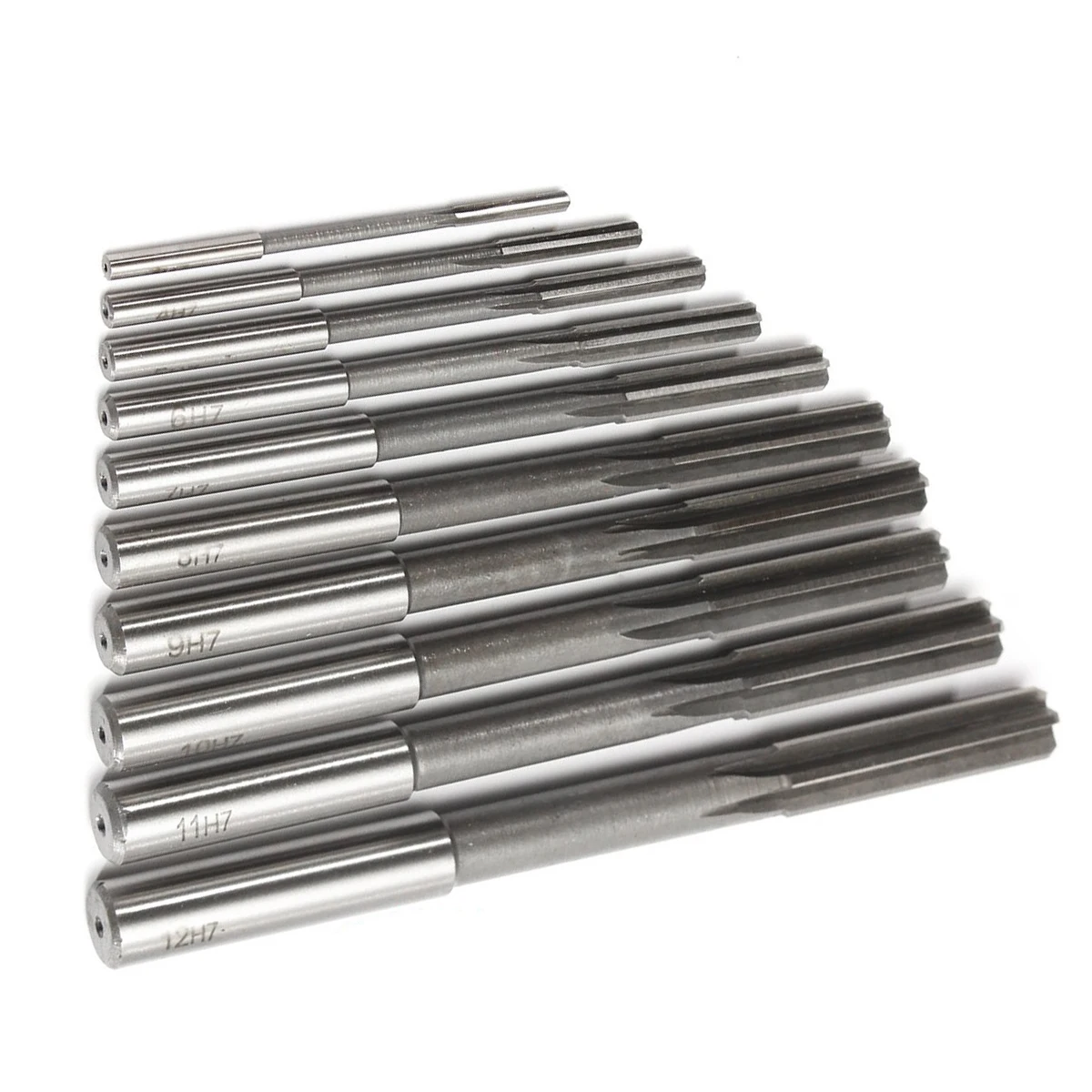 10PCS High Quality HSS H7 Straight Shank Milling Reamer Chucking Machine Cutter Precision Tool 3/4/5/6/7/8/9/10/11/12 mm