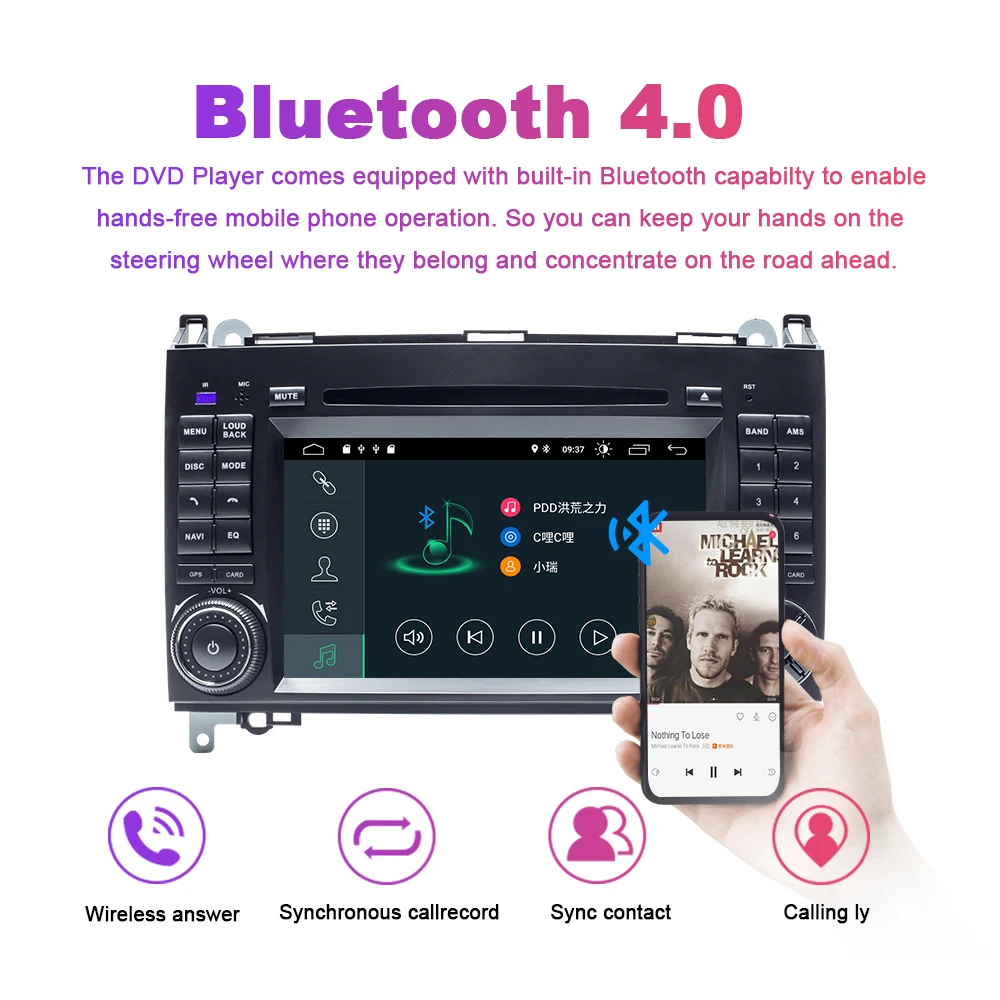 Top AutoRadio 2 Din Android 9.0 Car Multimedia Player For Mercedes Sprinter Benz B200 Viano Vito W639 W169 W245 W209 GPS Navigation 5