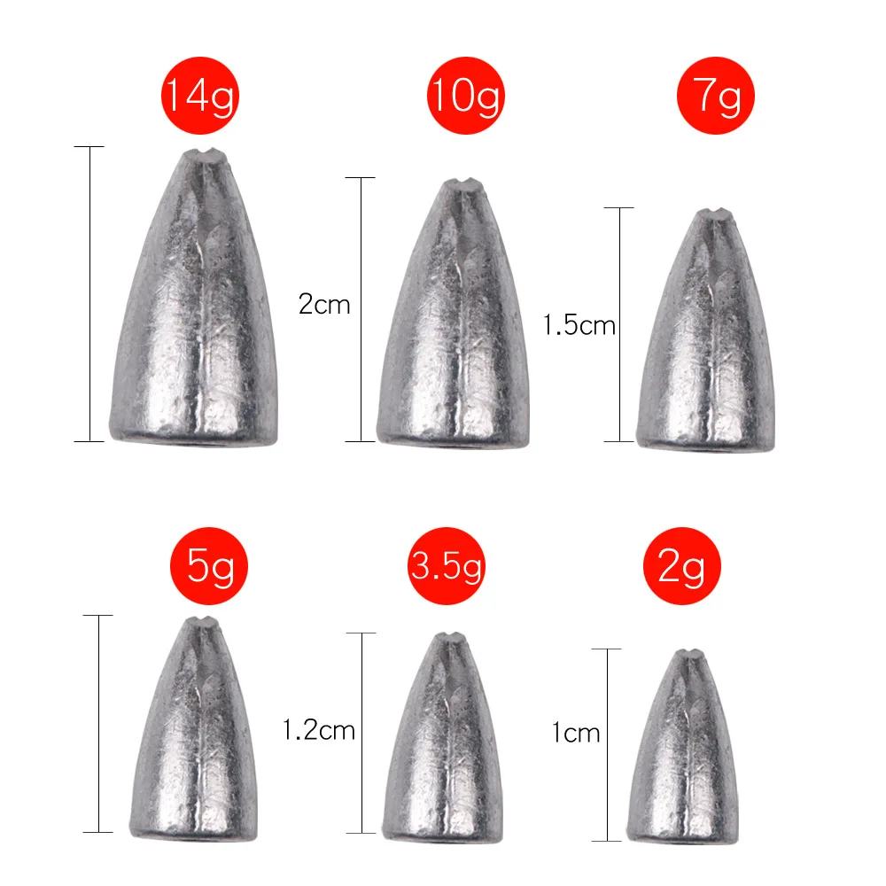 5 шт. свинцовый рыболовный грузик для рыбалки в форме пули Вес s ЛИТЬЕ ГРУЗИЛА вес 2,5 г 3,5 г 5 г 7 г 10 г 14 г рыболовные аксессуары