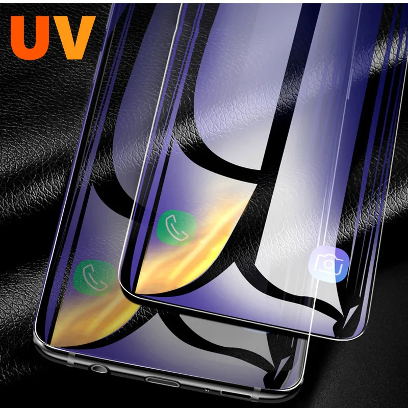 Защитное стекло для Samsung Note 8 9 S9 S8 Plus S7 Edge закаленное с УФ покрытием Huawei Mate 20 Pro OPPO Find