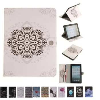 

Flip Small Stand Wallet Tablet Case For iPad 2 3 4 Case Holster Case Cartoon Holster Stent Protection Cover Girls boys Gift