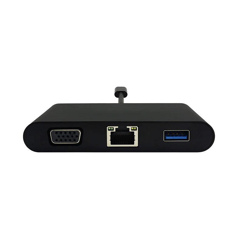 USB C Type C to VGA Gigabit Ethernet LAN RJ45 USB-C AUX Adapter USB 3.1 Type-C Converter Cable for Macbook Chromebook Pixel (4)