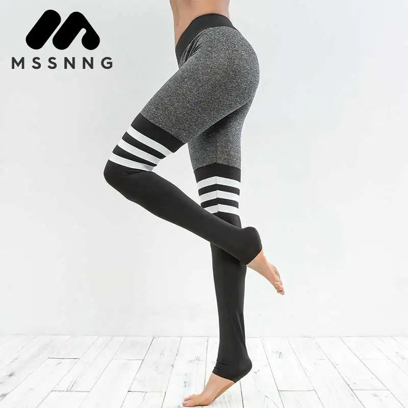 MSSNNG Women' High Quality Polyester Color Printing Yoga Pants Fitness