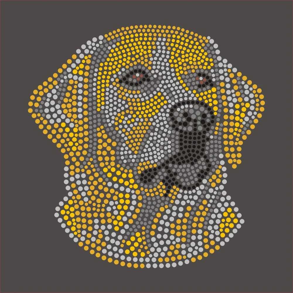 12Pcs/Dog Iron On Rhinestone Transfer For T Shirtin Rhinestones from