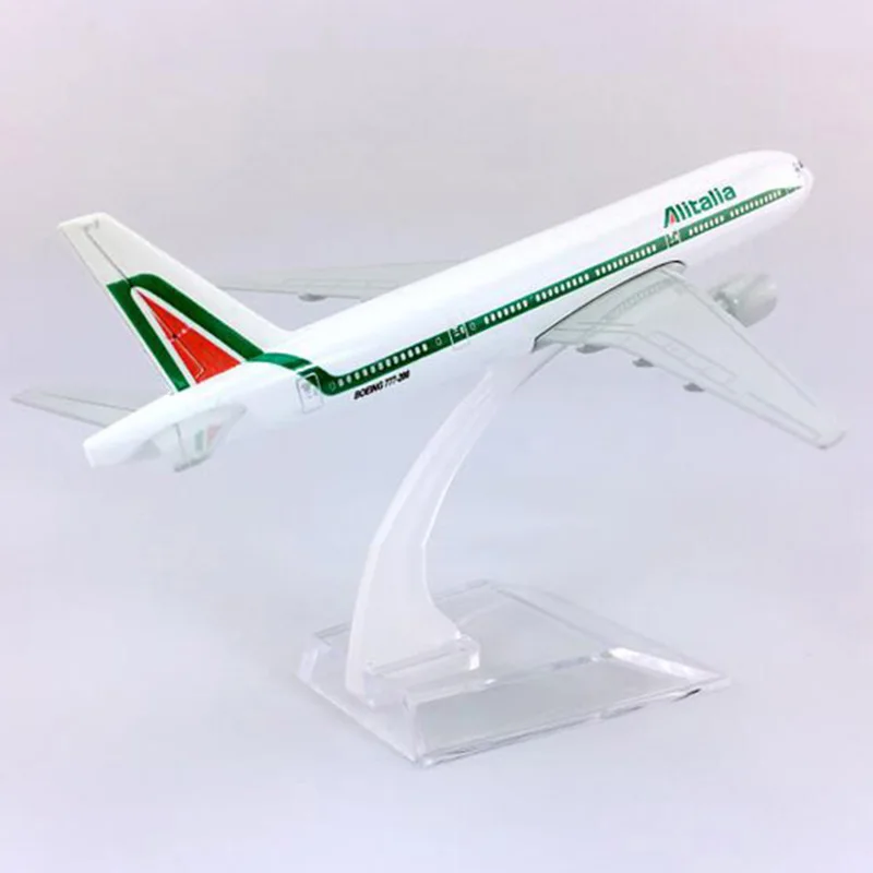 16 см 1:400 Boeing B777-200 модель Alitalia итальянский самолет с базовым сплавом самолет коллекционный дисплей игрушка модель Коллекция