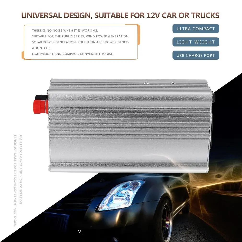 DC 12 V в AC 220 V авто Инвертор 1500 W автомобильный преобразователь мощности автоматический трансформатор