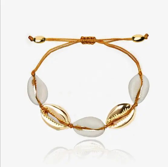 

1pc Cowrie shell Bracelet femme Adjustable boho Macrame friendship Real Seashell Bracelet Mothers Day Jewelry Gift 7696