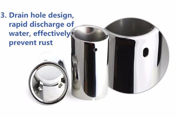 Car Rline Tail Throat Exhaust Pipe For Audi A1 A3 A4L A5 A6L Q3 Q5 Tail Pipe Car Exhaust Pipe Cover Muffler Tip