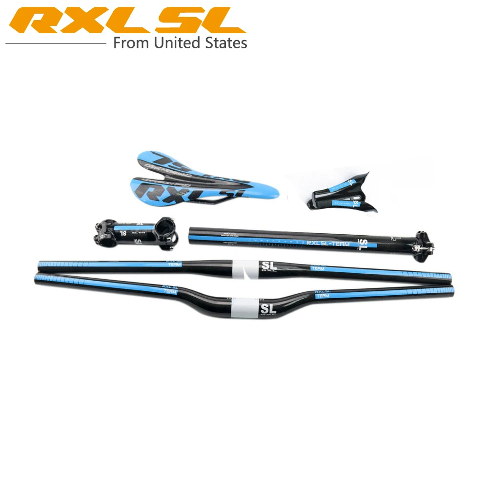 Carbon Mountain Flat/Riser Handlebar+ Carbon Stem+...